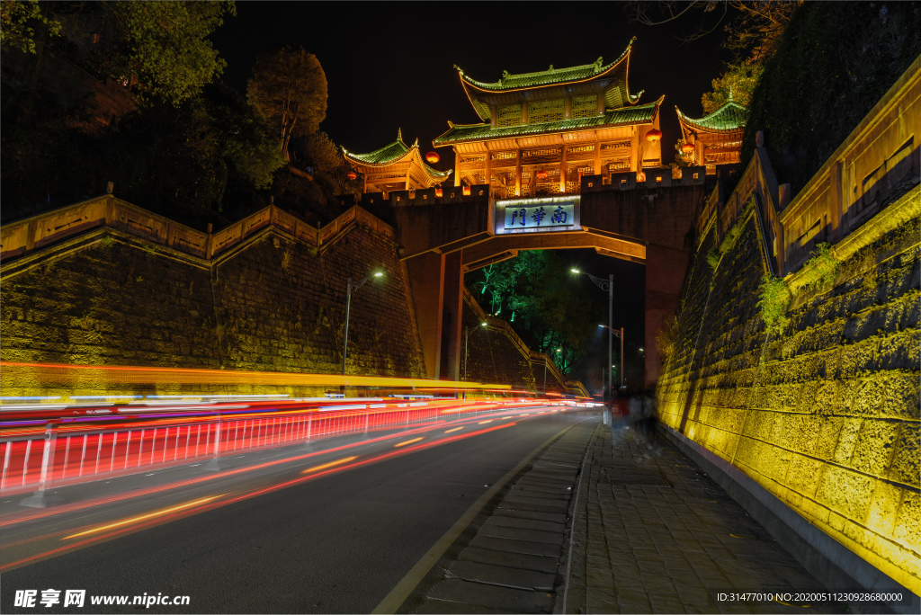 凤凰古城夜景图片