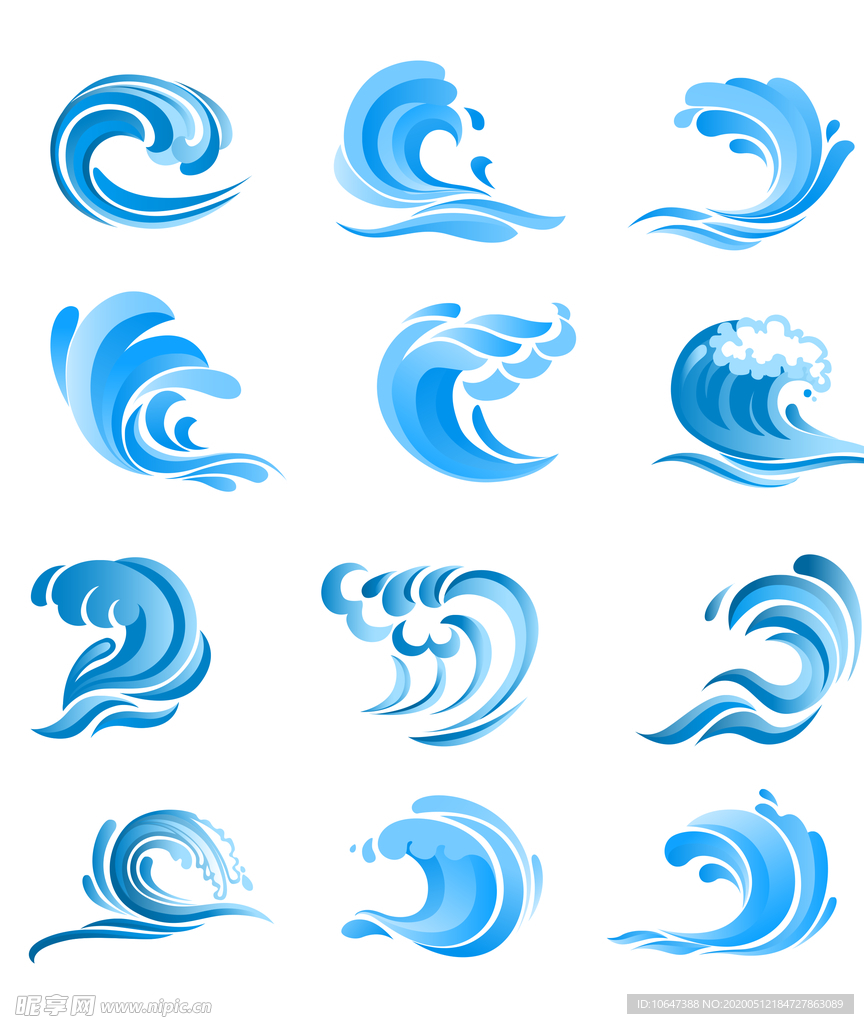 浪花素材