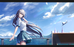 彩色动漫人物插画背景