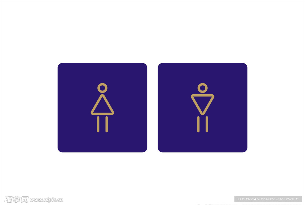 男厕女厕图标设计矢量