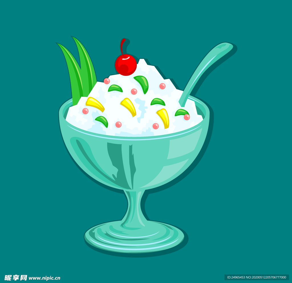 卡通冷饮冰激凌