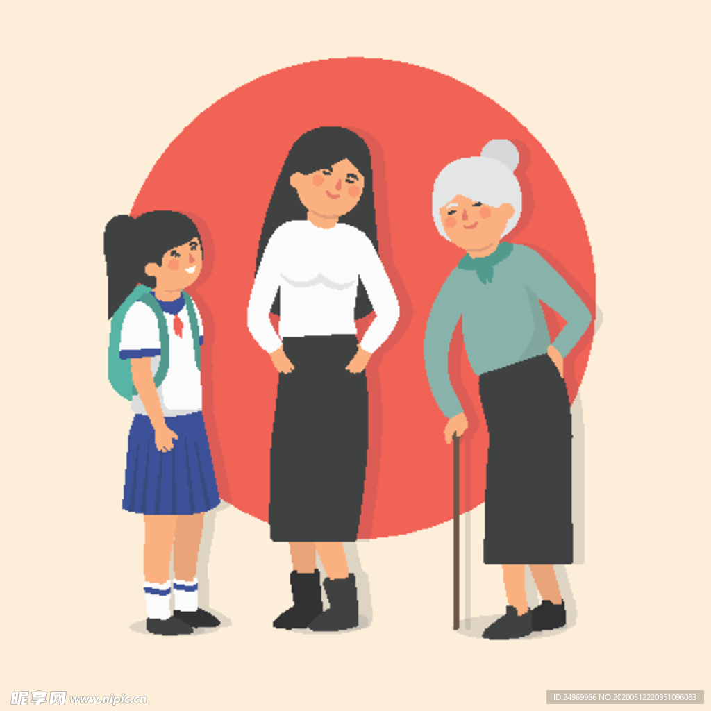 扁平人物插画