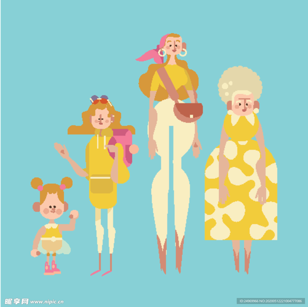 扁平人物插画