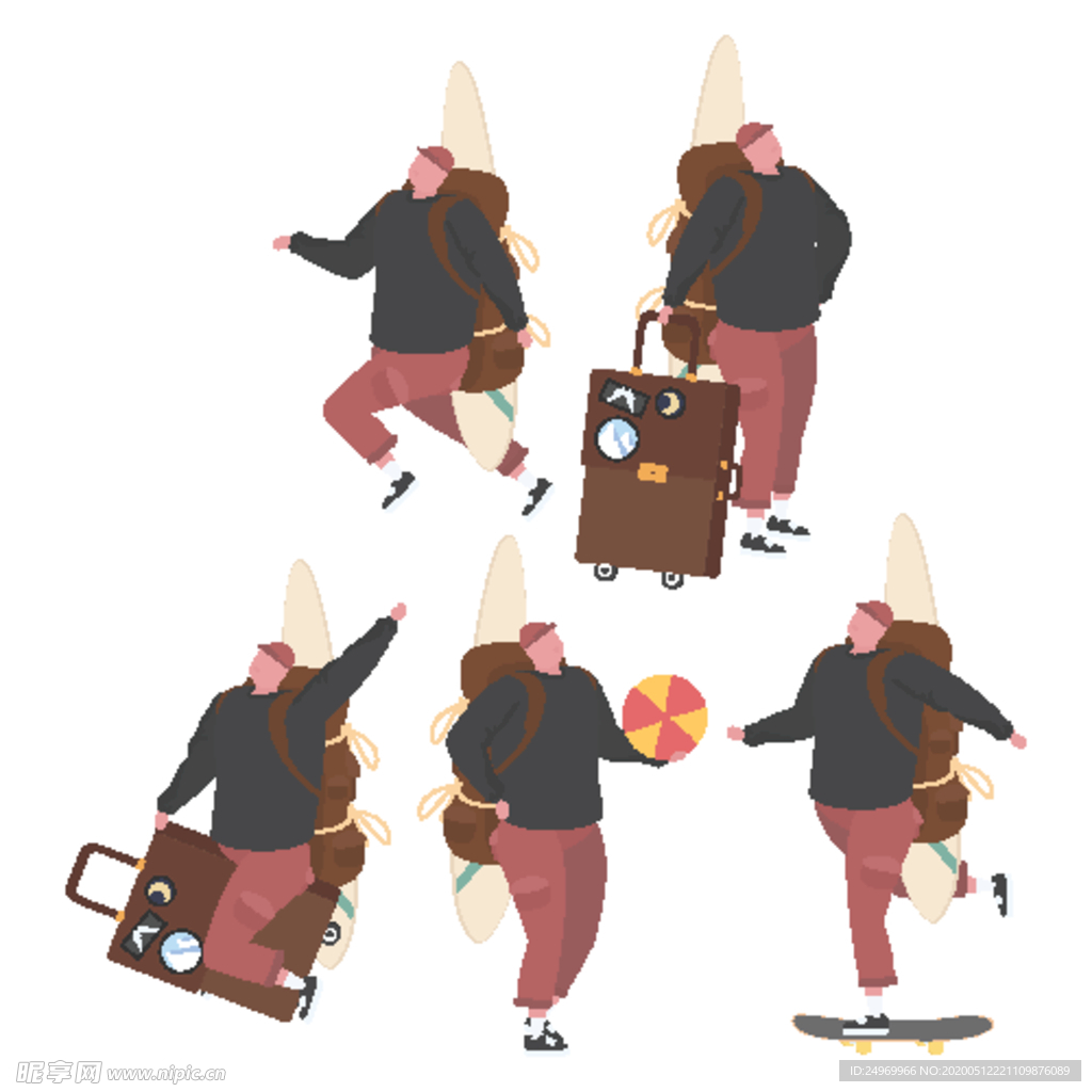 扁平人物插画