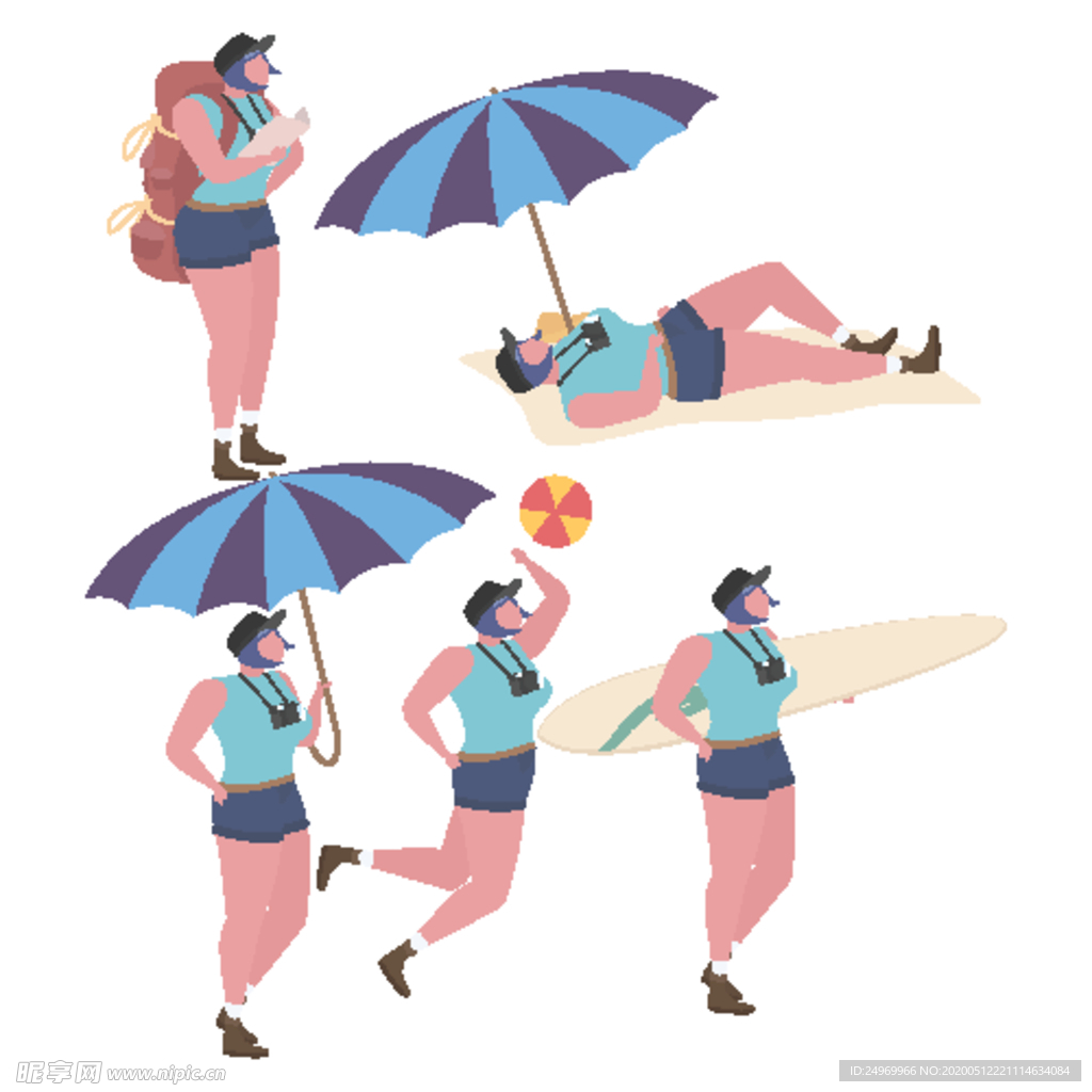 扁平人物插画