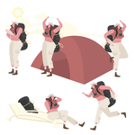 扁平人物插画
