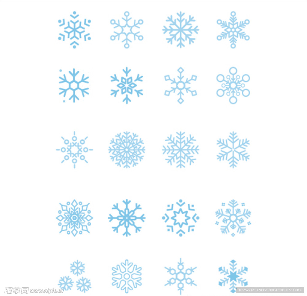 雪花矢量图标