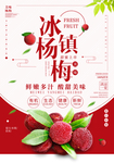 水果美食美味冰镇杨梅海报