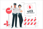 警察人物矢量插画