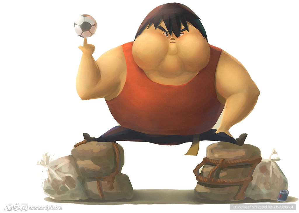 漫画人物插画合层