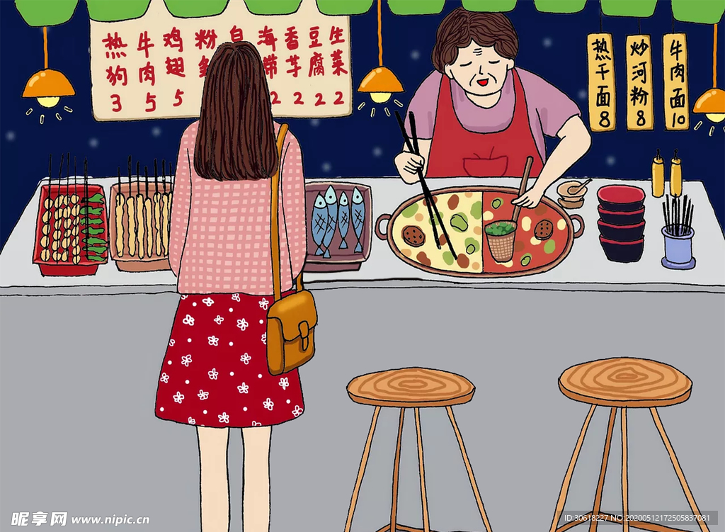 漫画人物插画合层