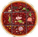漫画美食插画合层