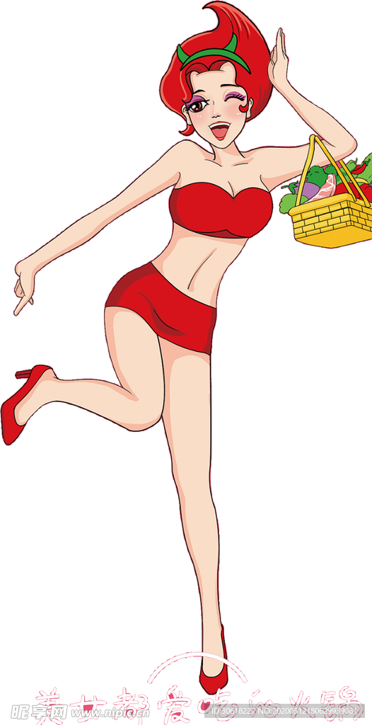 漫画人物插画合层