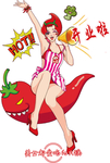 漫画人物插画合层