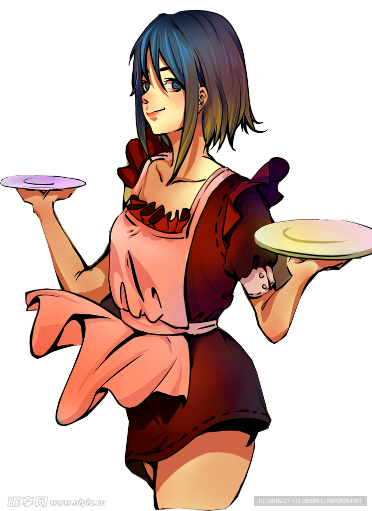 漫画人物插画合层