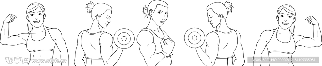 漫画人物插画合层