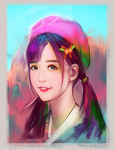 漫画人物插画合层
