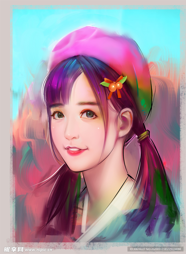 漫画人物插画合层