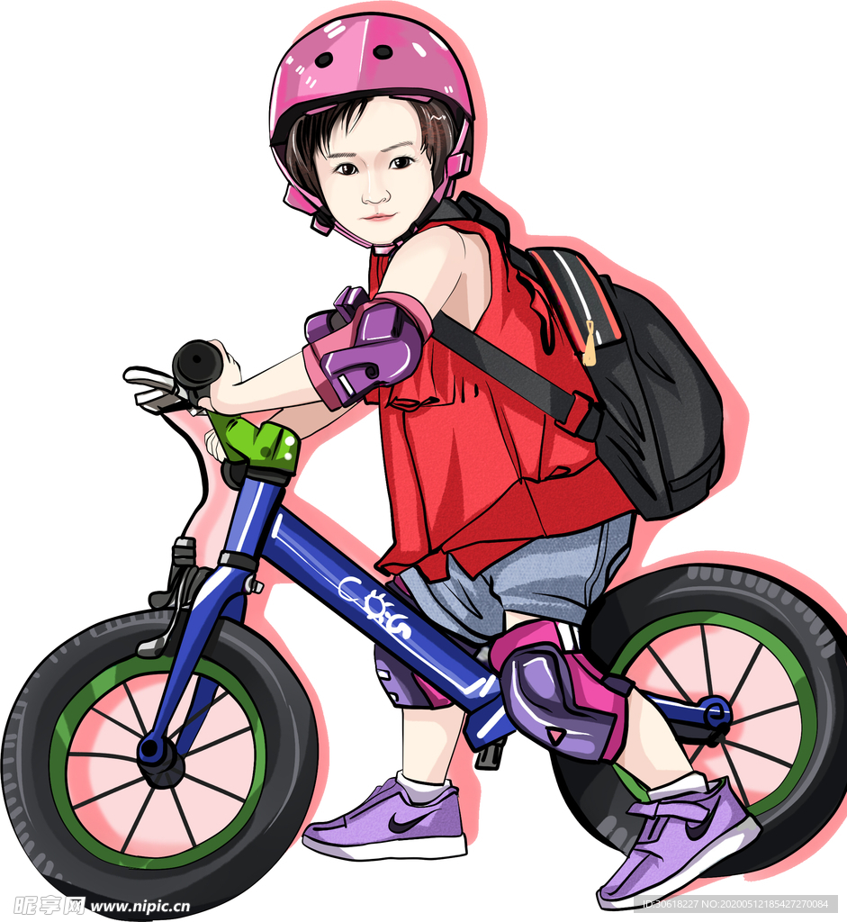 漫画人物插画合层