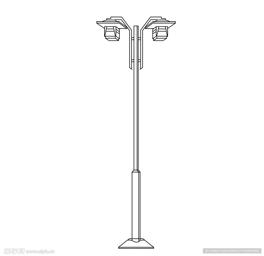 路灯线稿