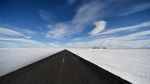 雪地 天空 道路风景