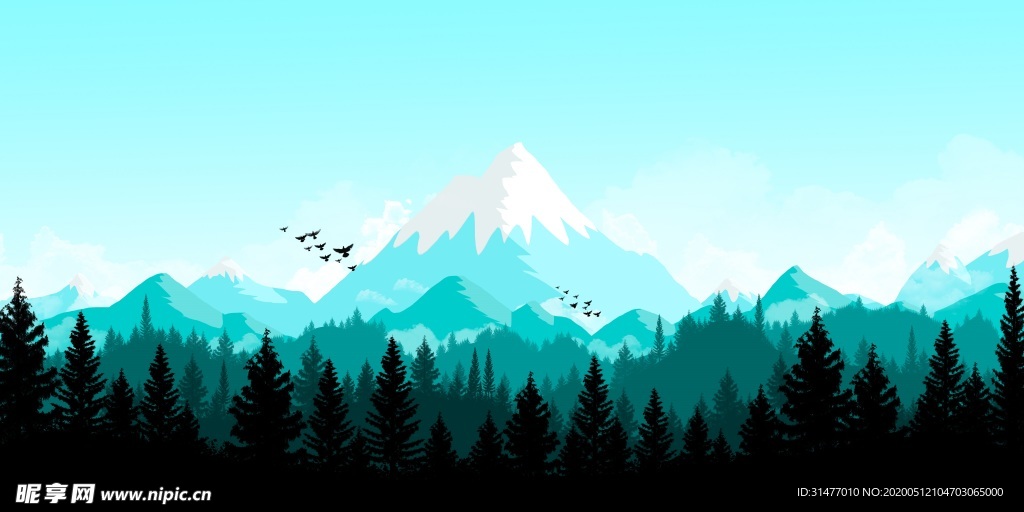 山地树林风景壁纸