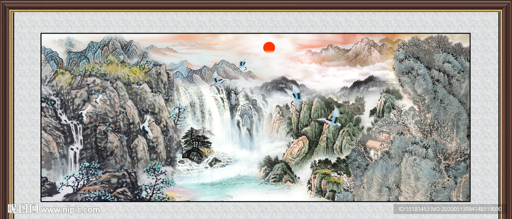 巨幅山水图