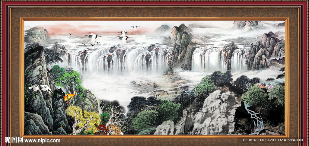巨幅山水图
