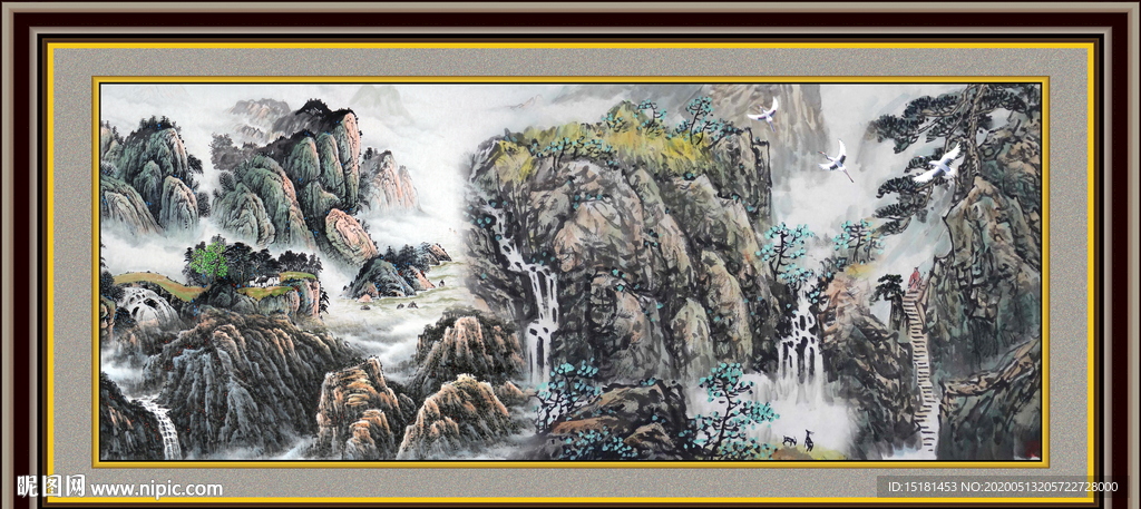 巨幅山水图