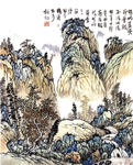 中国风线条白描国画