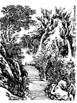 中国风线条白描国画