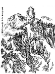中国风线条白描国画