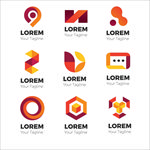 几何抽象logo设计