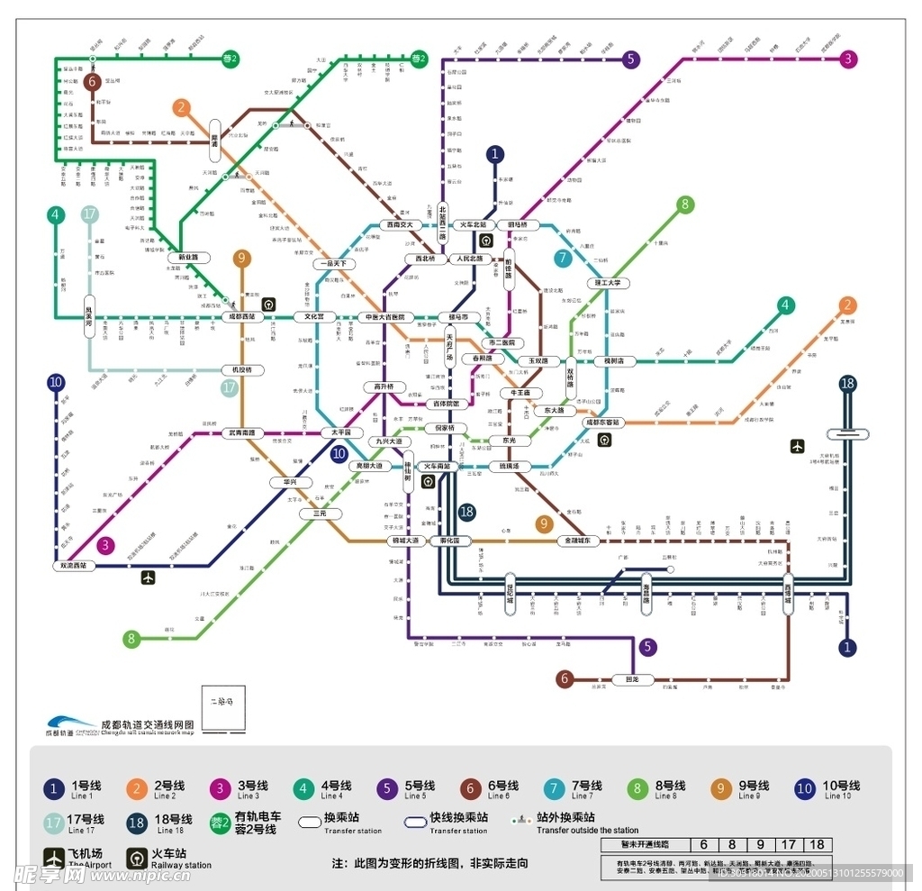 成都地铁路线图