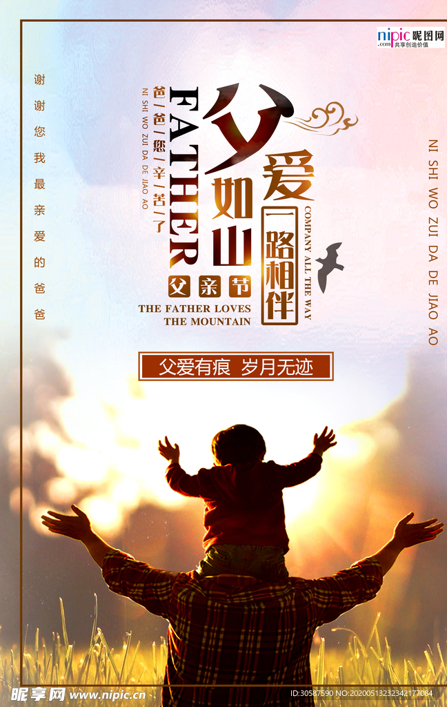 感恩父亲节海报