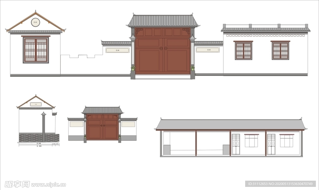 中式房屋立面图