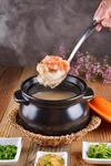 砂锅干贝鲜虾粥