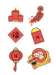 可爱卡通新年小物件系列