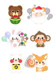 可爱卡通小动物logo素材
