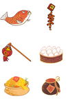 新年新春春节卡通手绘套图