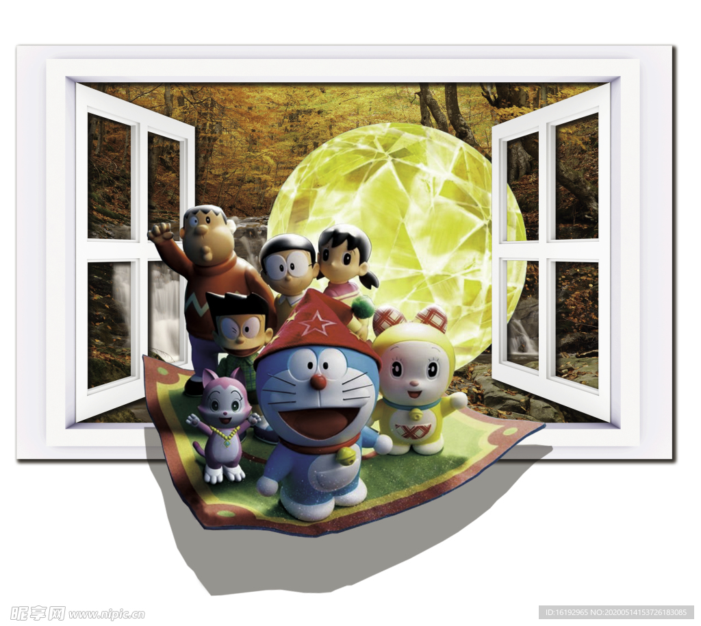 多啦a梦3D立体画