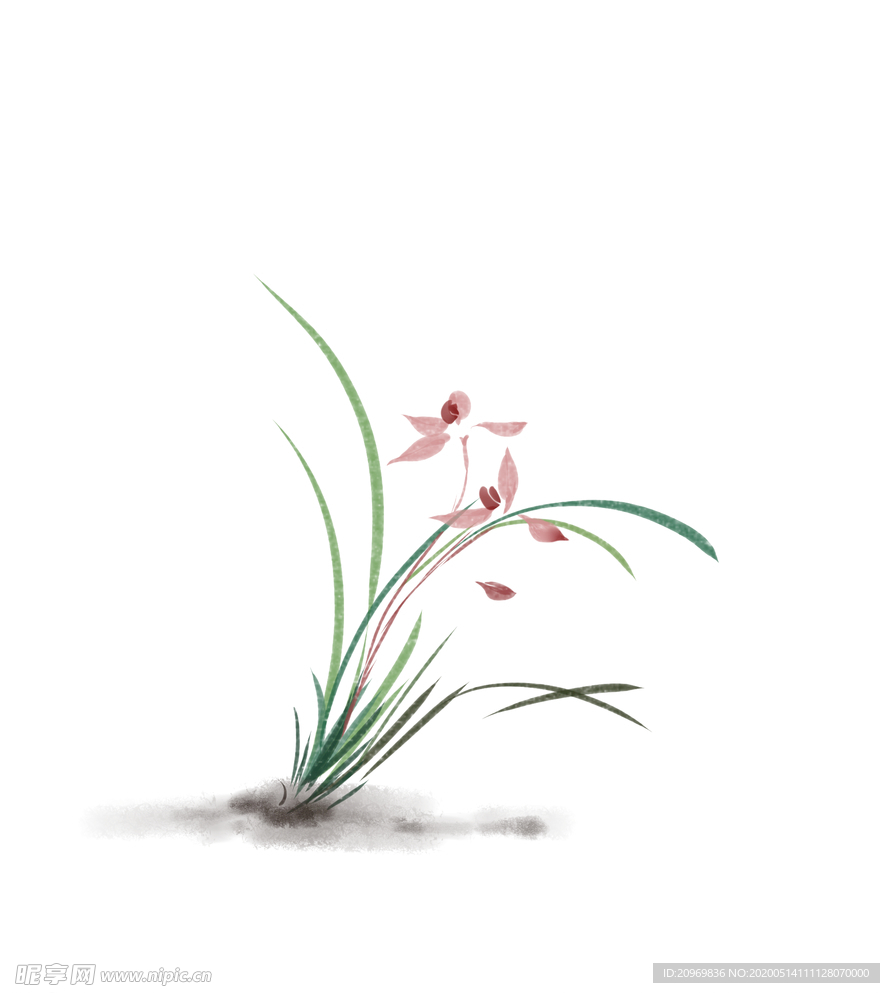 水墨兰花