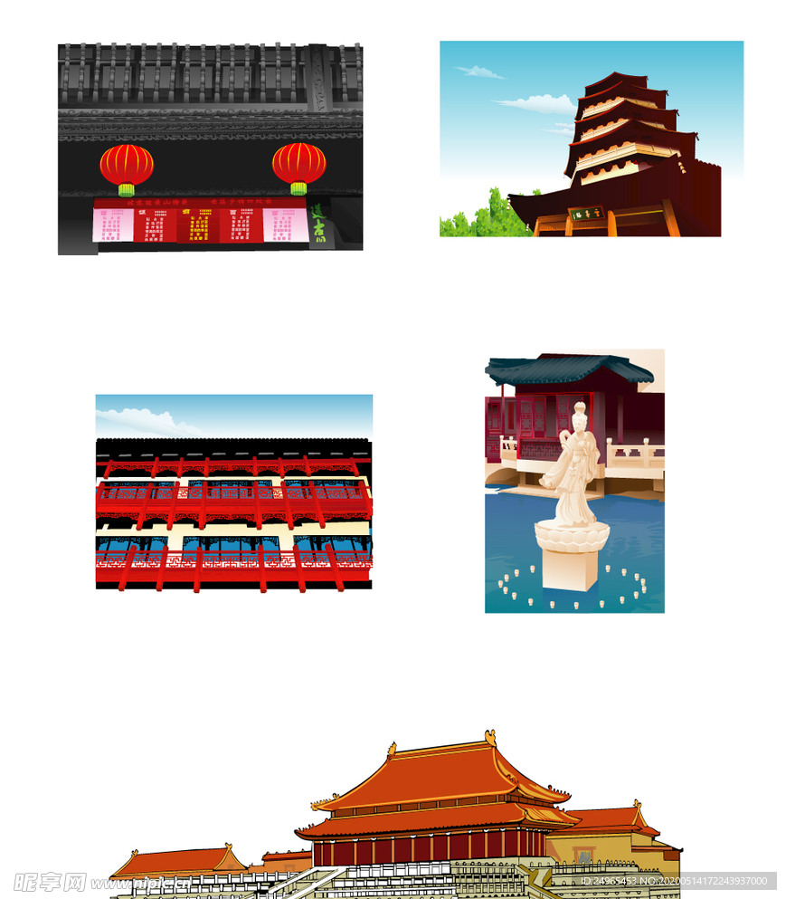 中国古建筑插图