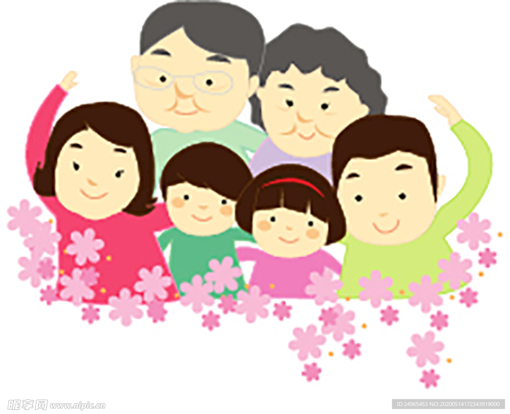 一家人卡通插图
