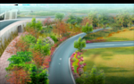 道路绿化匝道景观效果图
