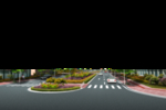 道路绿化林安街景观效果图