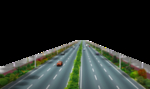 道路绿化 景观效果图