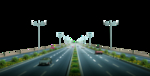 道路绿化 景观效果图