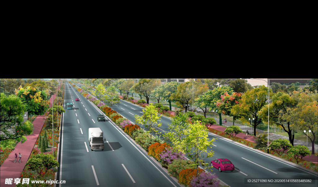 通兴路道路绿化 景观效果图