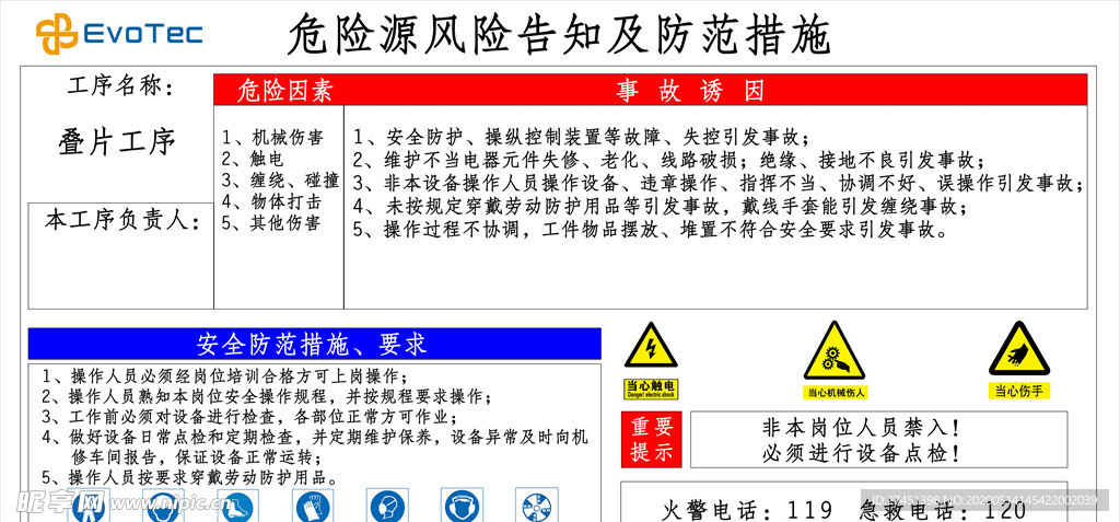 危险源风险告知及防范措施